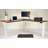 Skyline Electric Height Adjustable 72x24x48x24 L-Shape Standing Desk for Office and Home, Walnut Block Top with Black Frame-751192709-751192725