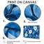 Indigo feuilles feuillage collage I - feuilles, art mural-992977971-992977968-992977973