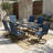 Burlington 7-piece Padded Textilene Patio Dining Set With Umbrella Hole, Swivel Design-151702968-151702970-151702973