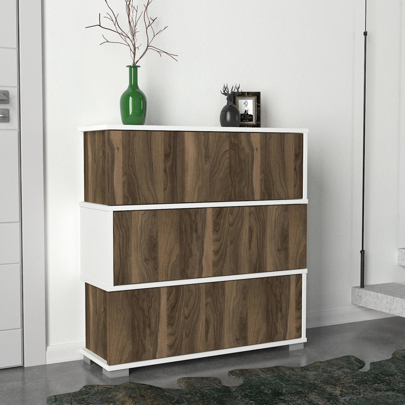 12 Pair Flip Down Shoe Storage