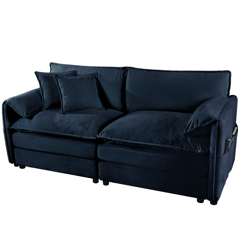 Canapé surdimensionné en chenille avec assise profonde et conception modulaire pour un confort ultime dans n'importe quelle pièce