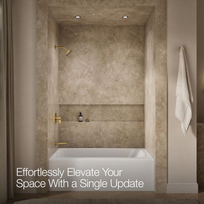 Parallel™ Pressure Balanced Tub and Shower Faucet, Vibrant Brushed Moderne Brass