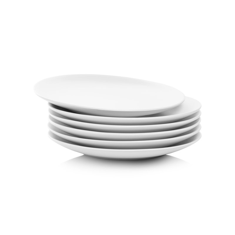 Assiette à salade 7,75 po Wazee Matte, Blanc