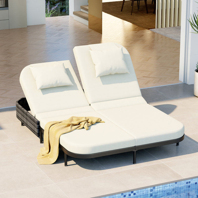 Lit de jour d'extérieur 62,62 ", Noir/gris