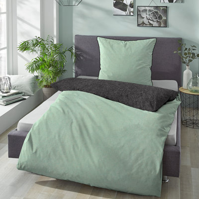 Melange-Flanell Bettwäsche 100% Baumwolle
