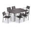 Eiland 63" Long Powder Coated Aluminum Outdoor Dining Table