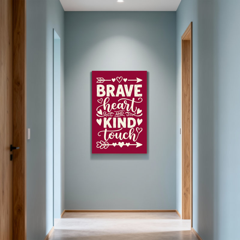 Saint-Valentin Brave Heart and Kind Touch, H 18 po x l 12 po