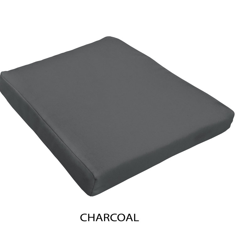 Outdoor 2.5'' Dining Chair Back Cushion, Fresco Charcoal