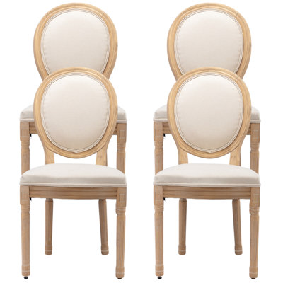 Amando 19.7" H Upholstered Side Chair King Louis Back Solid Wood Dining Chairs