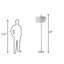 Lampe sur pied en arche 81"-28102281