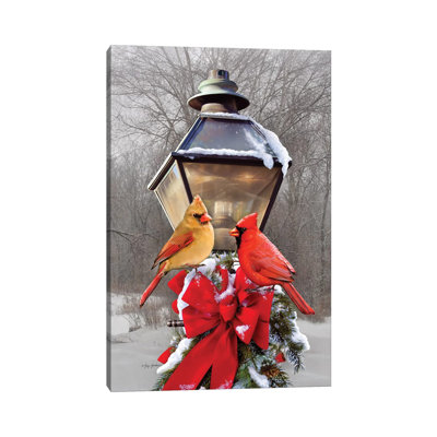 Christmas Cardinals by Greg & Company - Wrapped Canvas Print