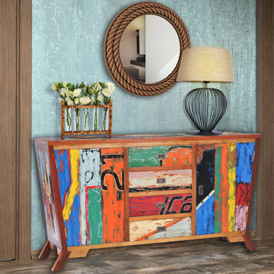 Buffet en bois de teck 4 tiroirs Barnes