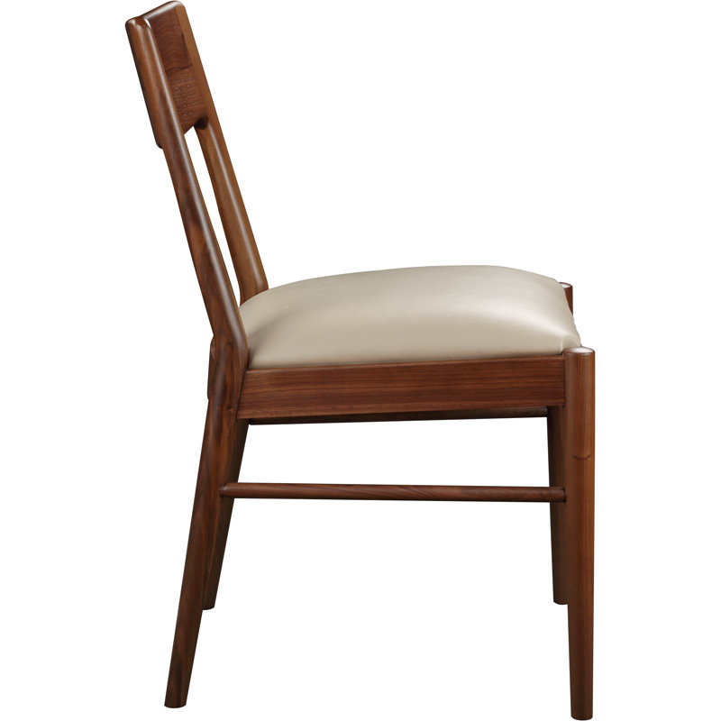 Chaise d'appoint en cuir Walnut Grove couleur colombe Salvador
