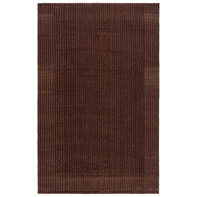 Auckland Hand-Woven Flatweave Jute/Sisal Brown/Rust Area Rug