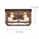 Meisel 4 - Light Bulbs 12.6'' Metal Wood Frame Caged Unique Flush Mount Ceiling Light Fixture