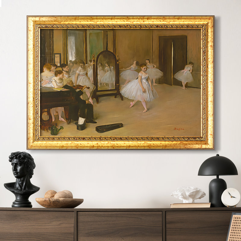 La classe de la danse, c. 1870 - Edgar Degas - Toile encadrée sur mesure, 24x34 INNER SIZE, Framed Canvas