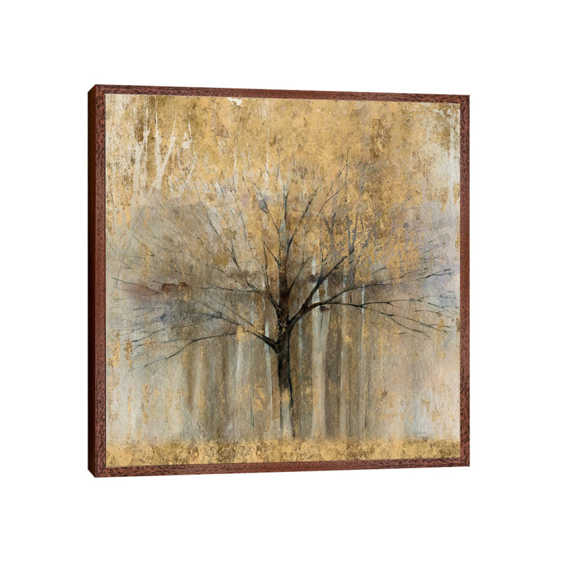Open Arms Of Gold II by Avery Tillmon - Floater Frame Print on Canvas, Classic Wood Floater Framed, 45.72 cm H x 45.72 cm W