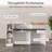 Ergonomic Reception Desk With Elevated Left Storage Space