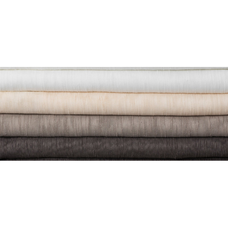Baltej Semi Sheer Curtain Single Panel, Charcoal, 54" x 108"