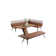 Rotteck Modern Wooden Dining Set w/ Extendable Table, Nook, and Bench