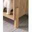 Armoire de rangement avec portes en rotin tissé et tablettes ouvertes