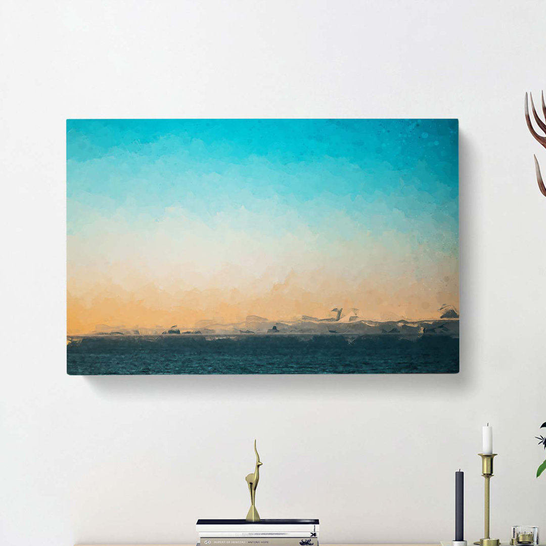 Croatia from a Distance in Abstract - Wrapped Canvas