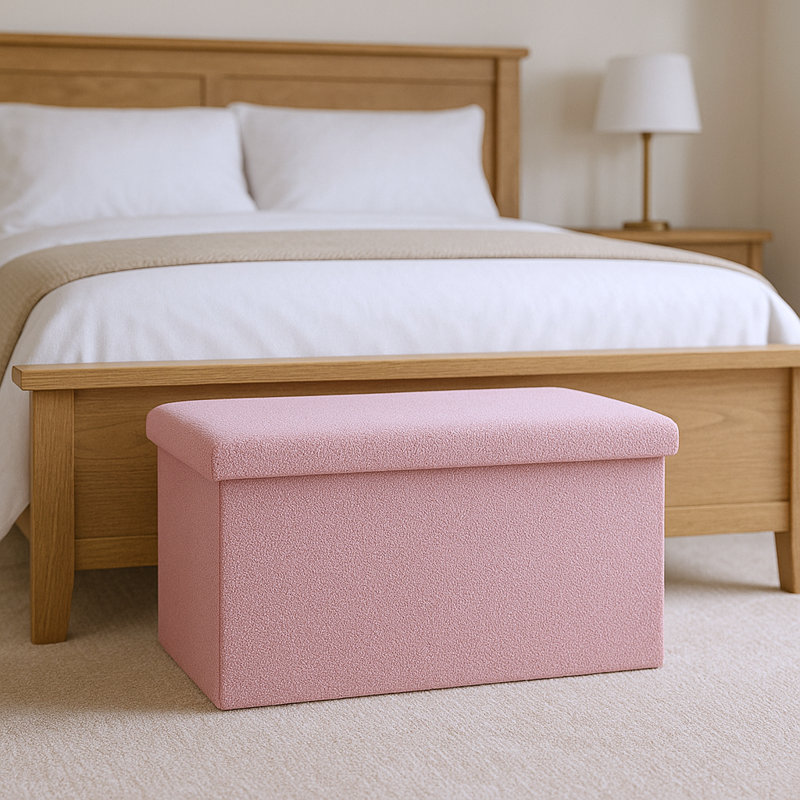 Repose-pieds avec rangement 30 "Pink Boucle