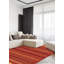 Tapis rouge / orange en laine tissé à la main et à plat