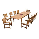 Atnas Outdoor 11 - Piece Teak Dining Set