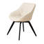 Table de salle à manger moderne de 63 po de style industriel moderne avec pieds en métal noir, chaises ergonomiques à rebond haut, sièges confortables pour 8 personnes, rotation facile à nettoyer de style crème de couleur crème, 8-567143413-567143415-567143416