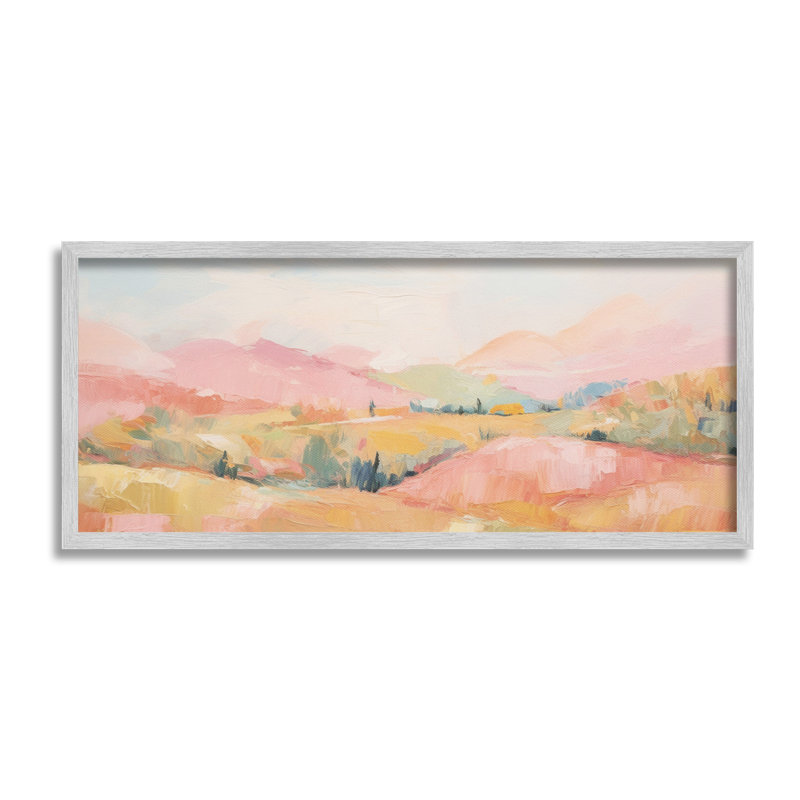 Abstrait «Tranquility Hills», estampe numérique par Gina Kelly, H 10 po x l 24 po, Estampe numérique Farmhouse