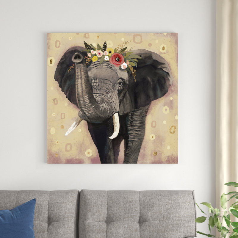 Klimt Elephant II, H 36 po x l 36 po