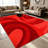 1PC Red Swirl Abstract Geometric Pattern area rugs for Living Room, Soft and Comfortable, Suitable for all seasons, easy-to-maintain, machine washable Indoor floor mat, Under Table Farmhouse suitable for dining table, bedroom, entryway, home office,-129886512