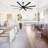 96 Inch Black Industrial DC Motor Ceiling Fan, Large Ceiling Fan With 8 Reversible Blades, 6-Speed Remote Control, Home Or Commercial Ceiling Fans For Porch/Garage/Shop-317992370