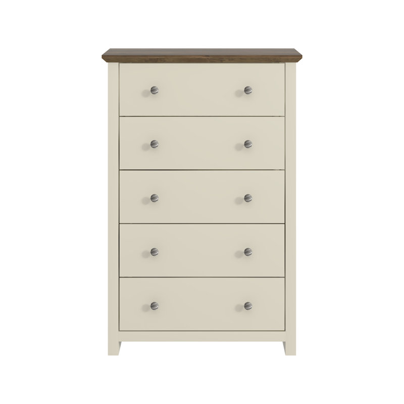 Ensemble de chambre à coucher 4 pièces Lavallette, Beige / ivoire / chêne noueux, Queen, 4 Pcs: Bed, Dresser, 2 Nightstands