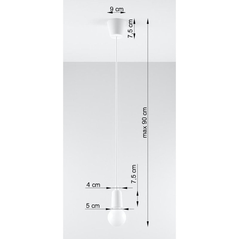 Anhua 1 - Light Bulb Pendant, White