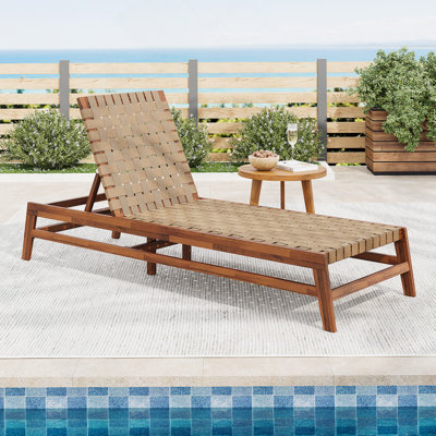 Chaise longue d'extérieur en corde