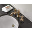 Robinet de salle de bain Cassidy en or brossé à 3 trous, robinet de lavabo à 2 poignées à 2 poignées pour meuble-lavabo, ensemble de drain en métal à poussoir, bronze champagne-9741385