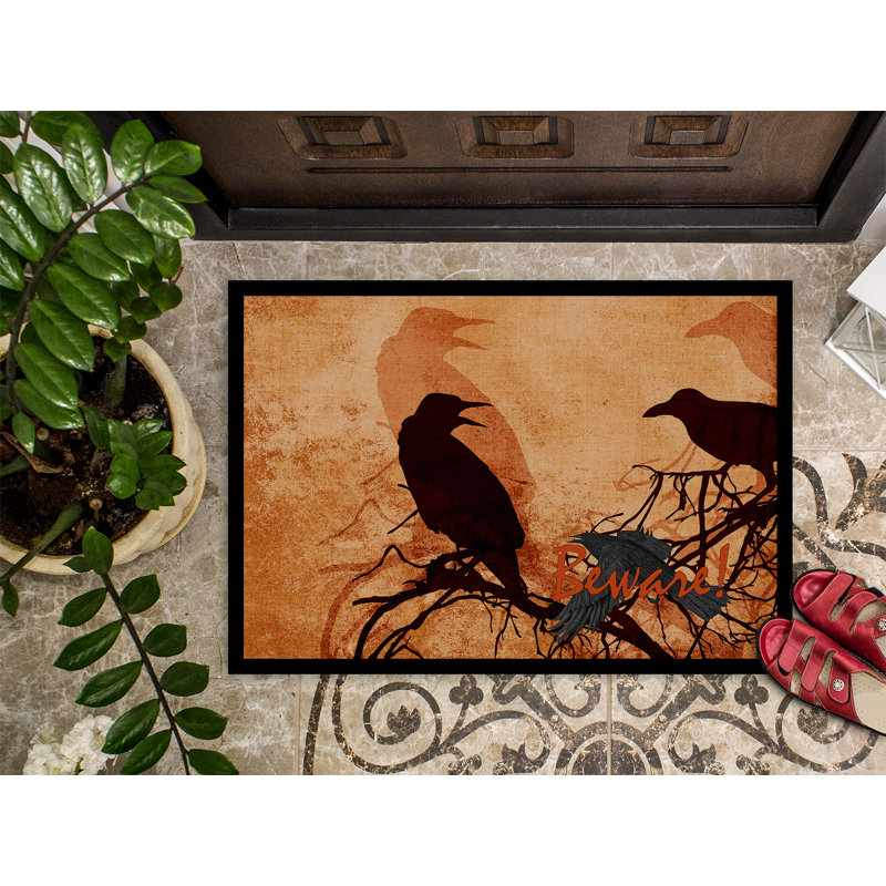 Haddie Non-Slip Halloween Indoor Doormat, Rectangle 2' x 3'
