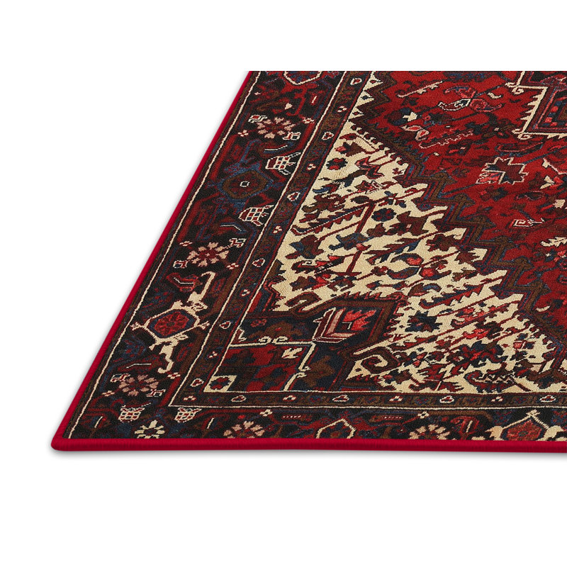 Tapis orange/rouge/brun traditionnel, Rectangle 4 pi x 6 pi
