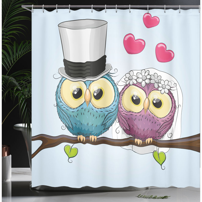 Shower Curtain with Hooks Included, 75"H x 69"W