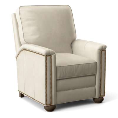 Fauteuil inclinable électrique standard en cuir véritable de 31 po de largeur Randleman