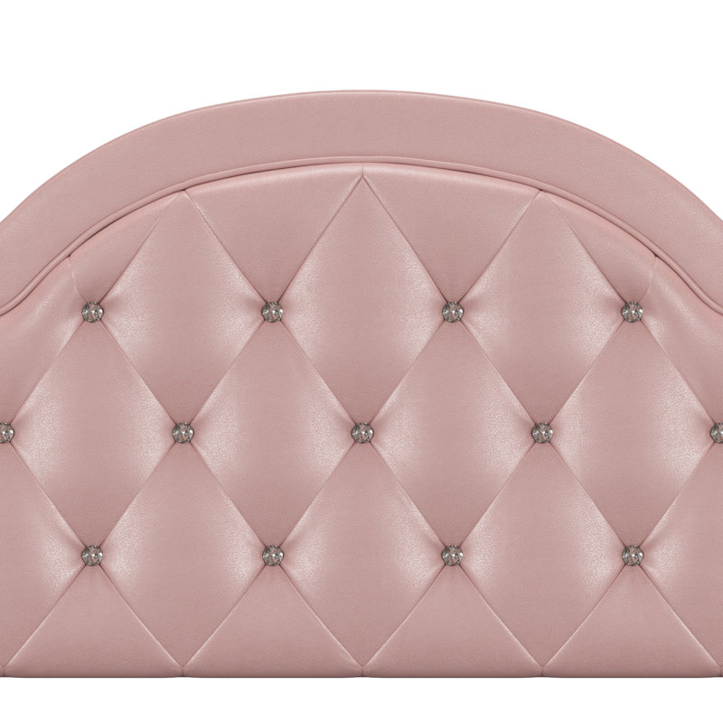 Tête de lit tapissier Keltner, Rose, Simple
