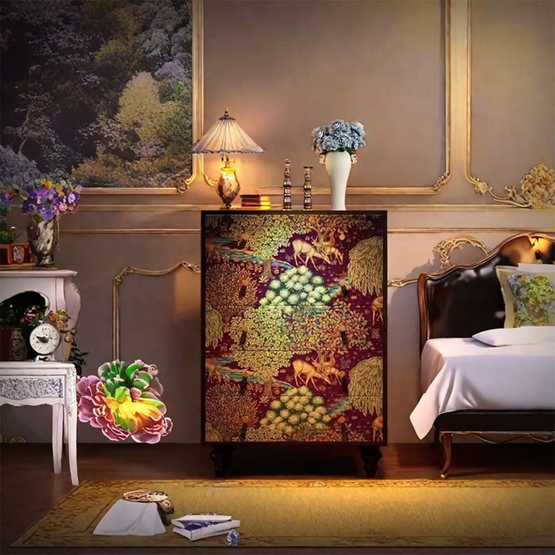 Large Capacity Solid Wood Storage Cabinet