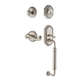 Newport Handleset with Single Cylinder Deadbolt and Door Knob and Rosette