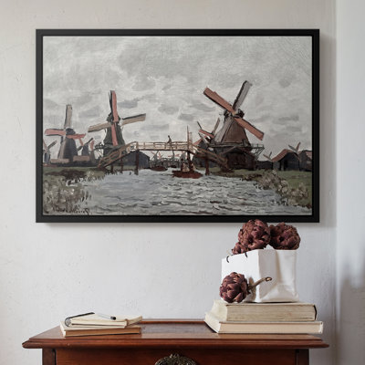 Windmills near Zaandam, 1871-Claude Monet-Framed Gallery Wrapped Canvas