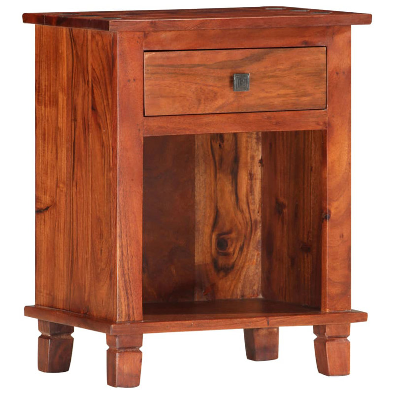 Desroches 40cm W Solid Wood Bedside Table