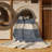 Machine Washable Horizontal Stripes Beige Area Rug-530807085