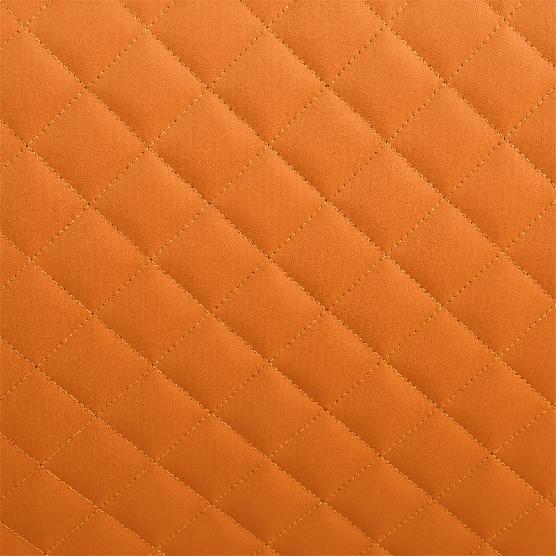 Repose-pieds capitonné en losange résistant aux égratignures, 19,5 x 15,5 x 18 po, orange, Orange