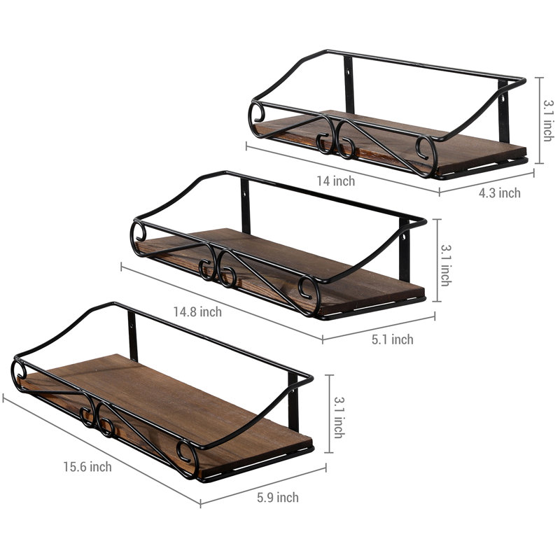 Wall Wood Spice Rack 